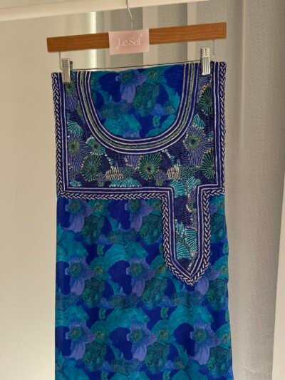 Blue Flowers Tally (Cotton)