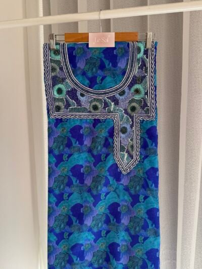 Blue Flowers Tally (Cotton)
