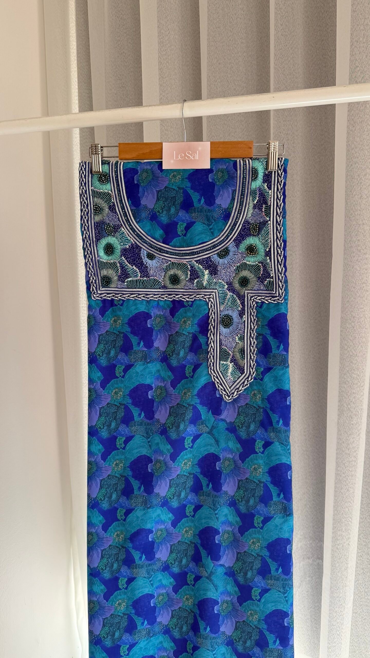 Blue Flowers Tally (Cotton)