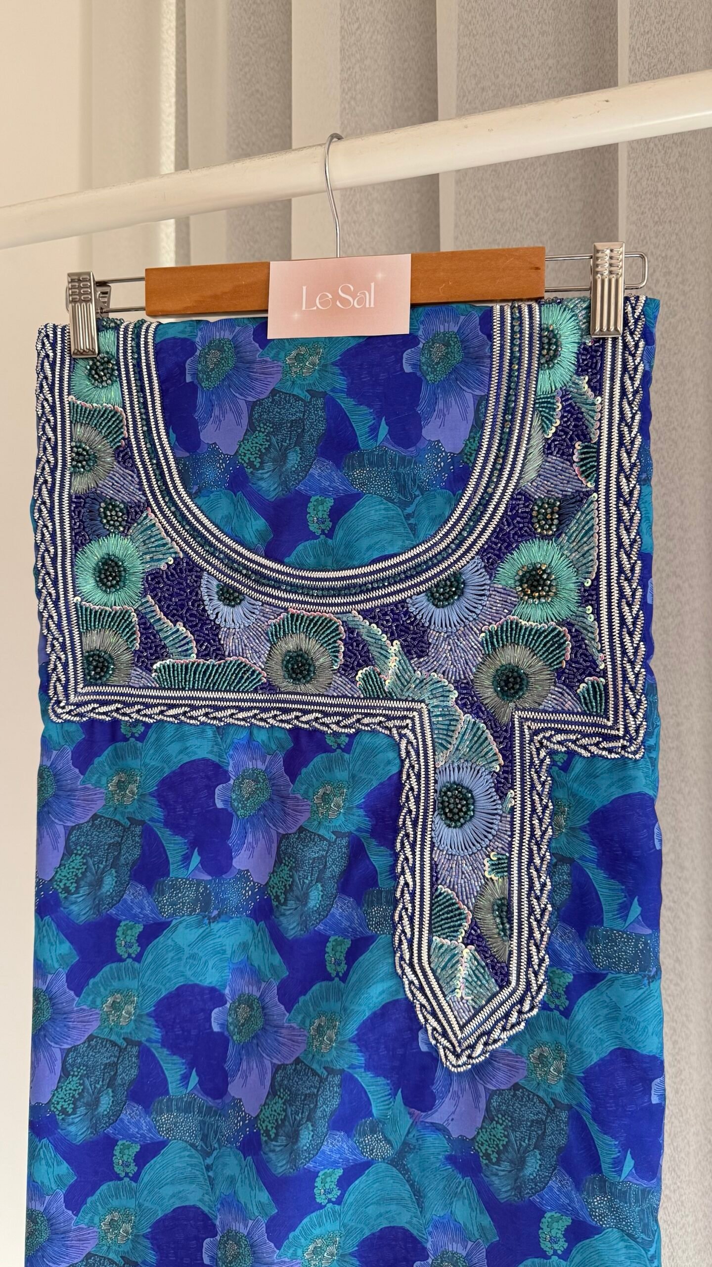 Blue Flowers Tally (Cotton) - Image 2