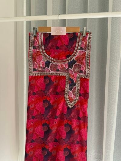 Red Flowers Tally (Cotton)