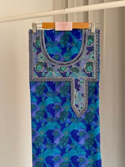Blue Flowers Tally (Cotton)