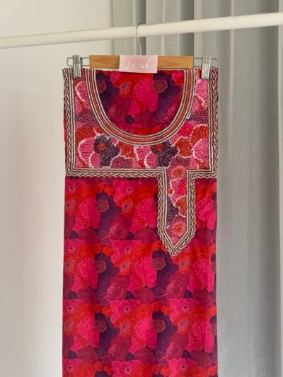 Red Flowers Tally (Cotton)