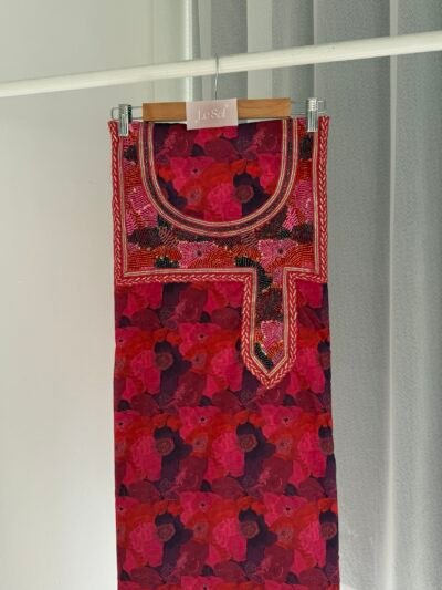 Red Flowers Tally (Cotton)