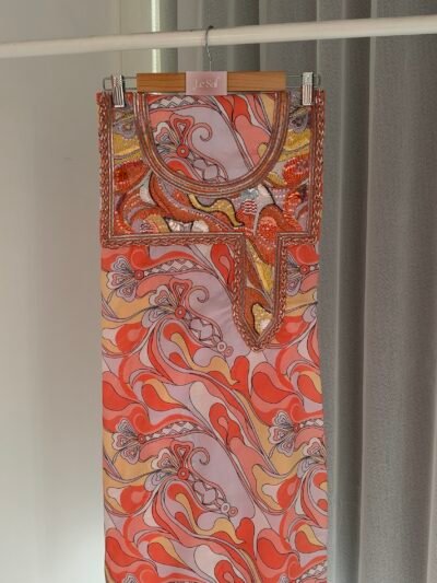Orange Naqsha Tally (Cotton)